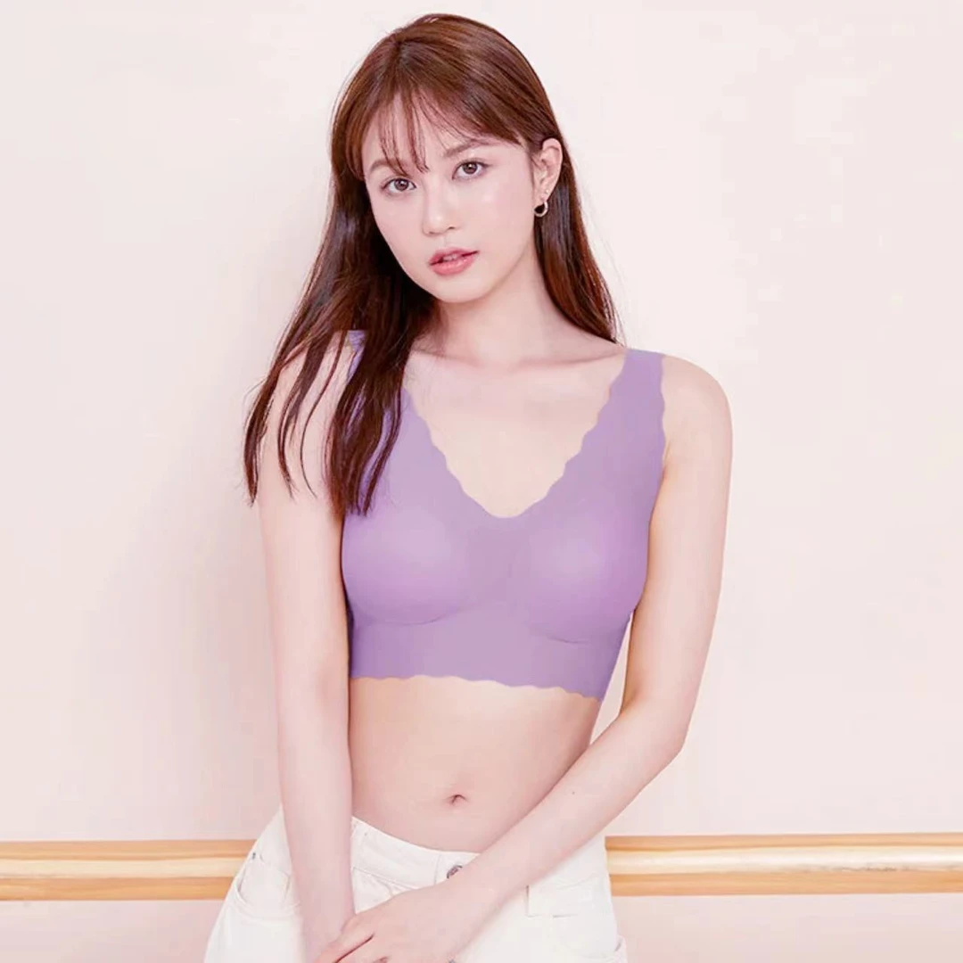 7010-（云朵紫色）360°均匀受力无痕加宽侧边美背