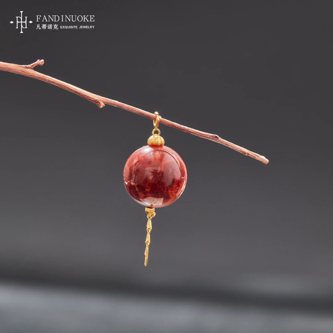 【加加专属】18K南红圆珠吊坠多样性发一#XYGD005025-A