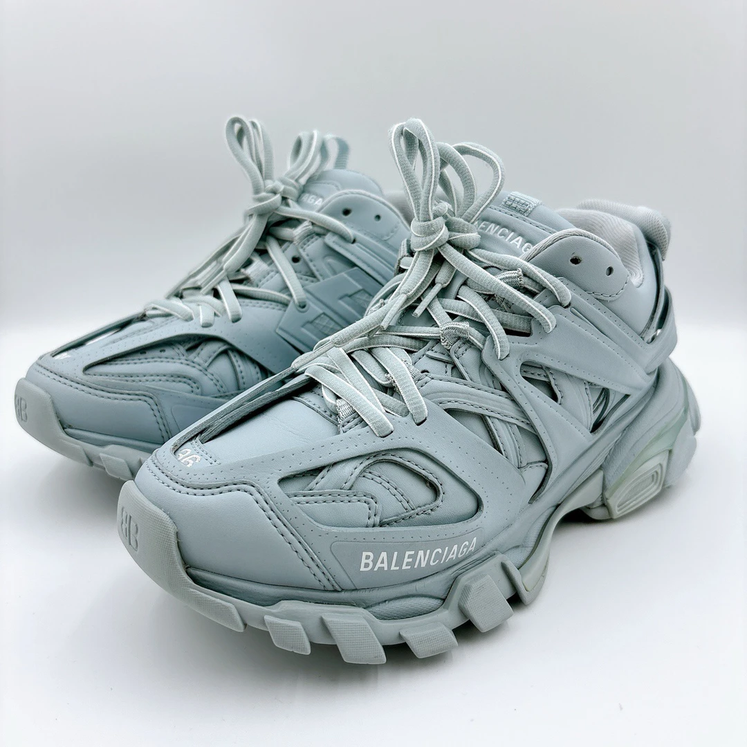 97新/巴黎世家/Balenciaga36码/冰蓝色track女款老爹鞋/BM00483