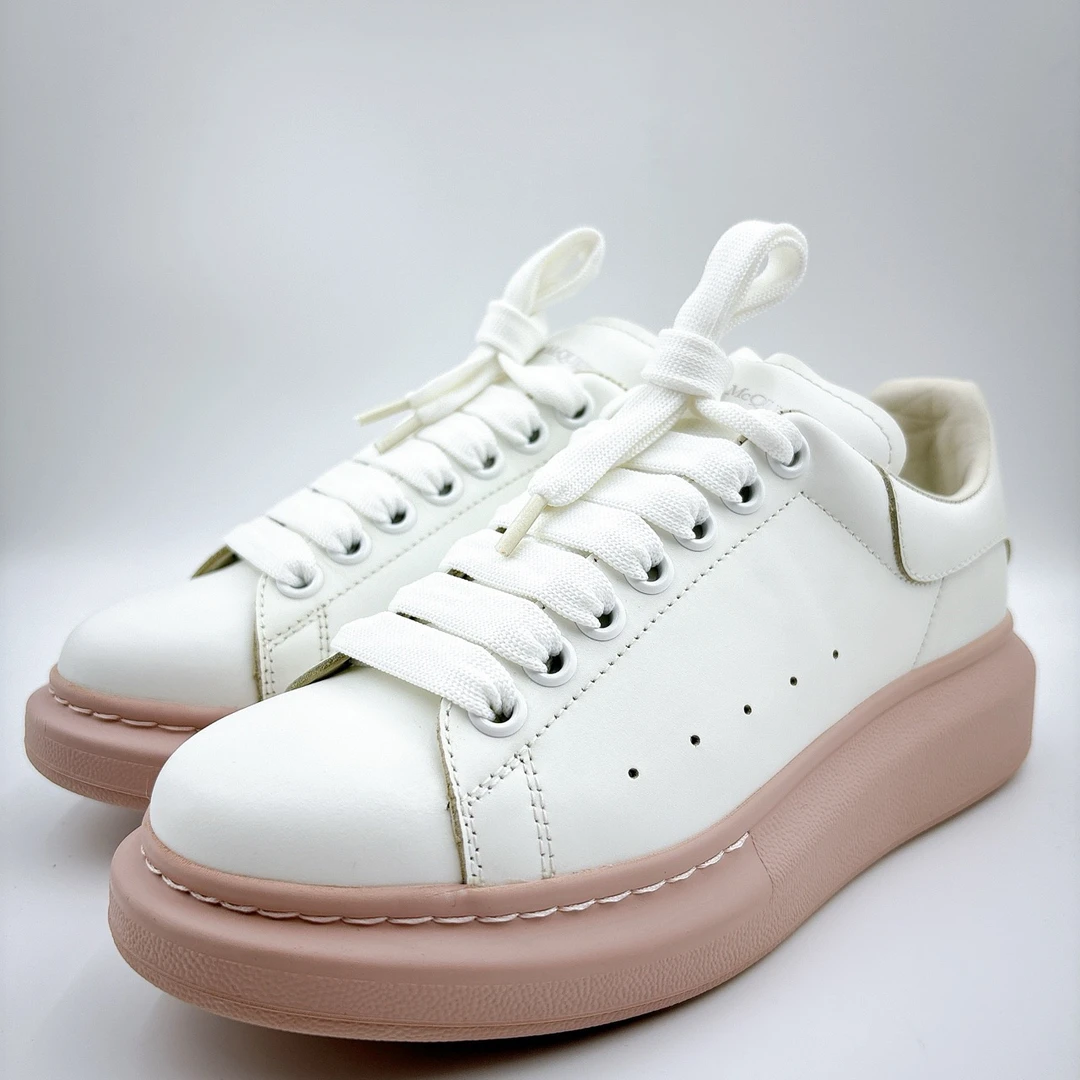 97新/亚历山大/麦昆37.5码/蜜桃粉大底小白鞋/BM00932
