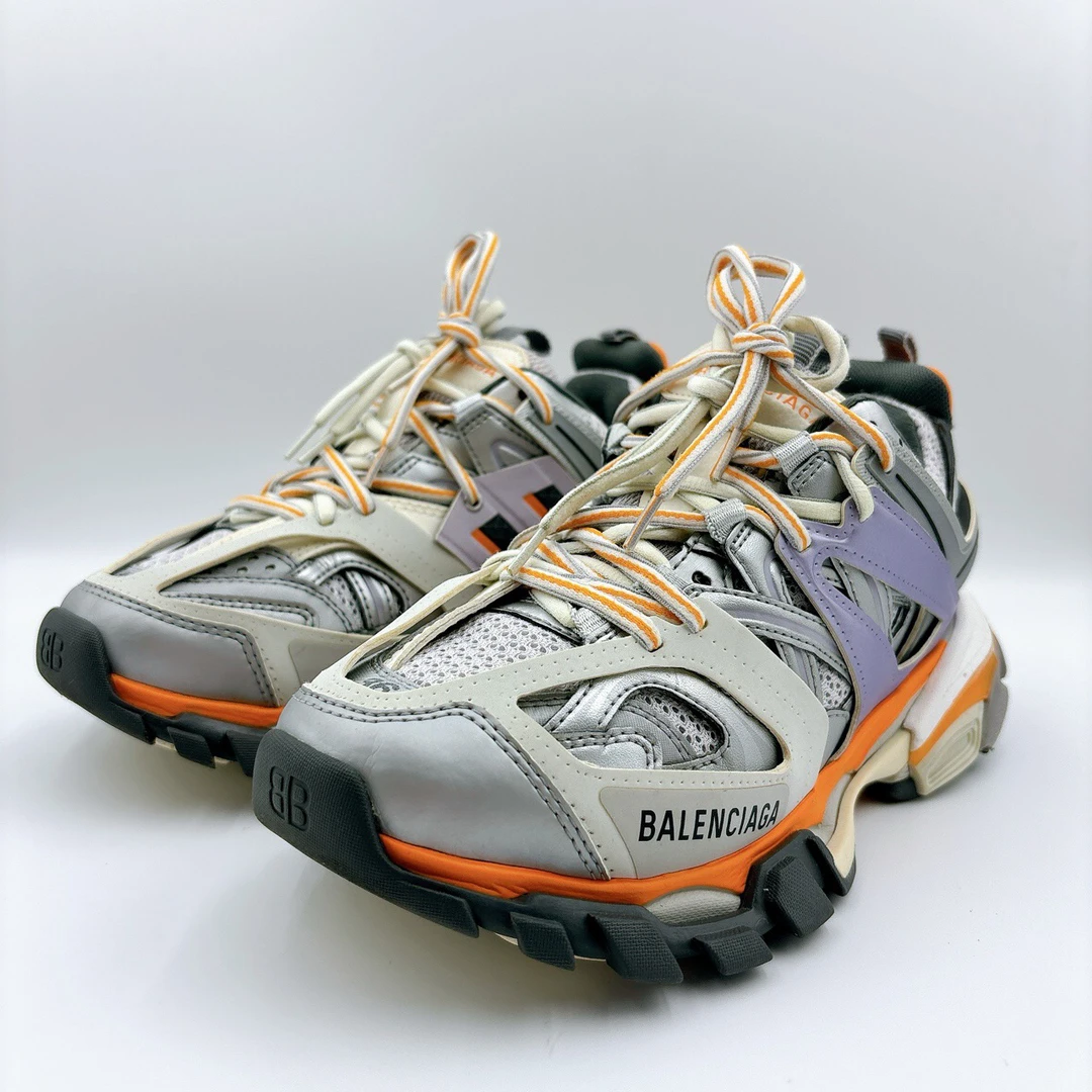 98新/巴黎世家/Balenciaga36码/银灰色track老爹鞋/BM00192