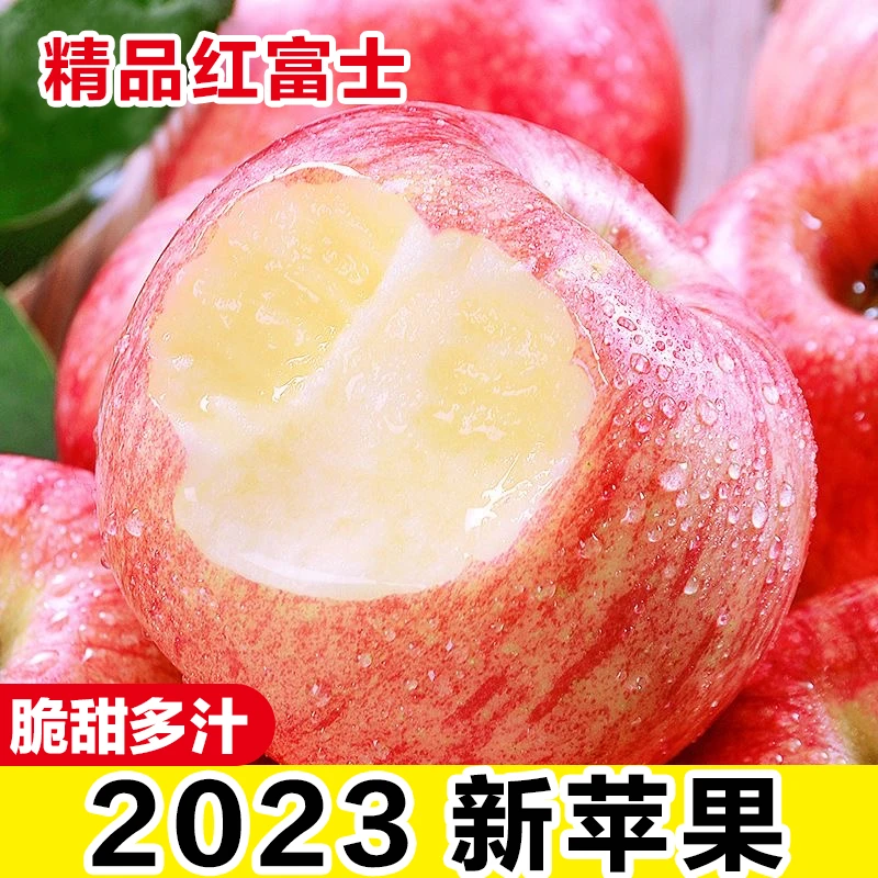 【2023年新果】红富士苹果1/5/9斤 脆甜多汁坏果包赔直销发货甜苹果