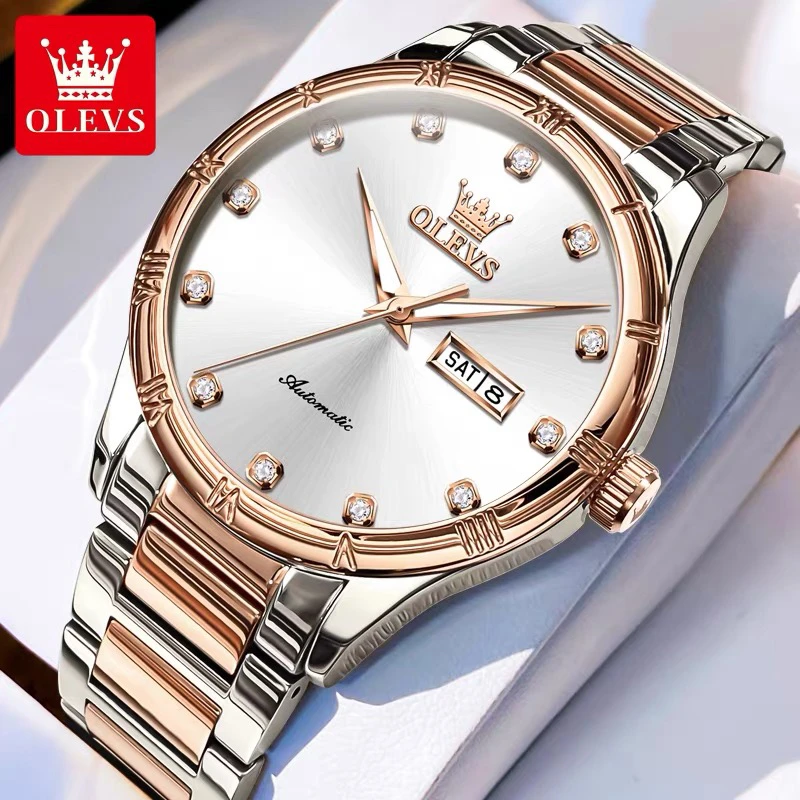 欧利时手表男士2024新款全自动机械表防水腕表送男友老公七夕礼物