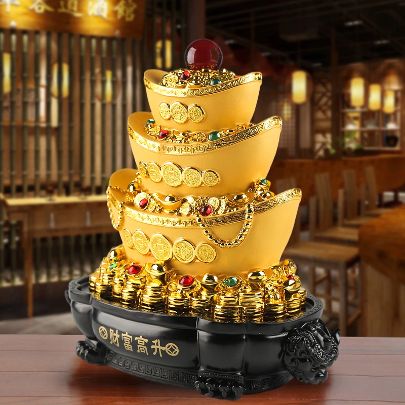 搬新家寓意好金色元宝客厅家居饰品工艺品摆件乔迁新居送礼礼物
