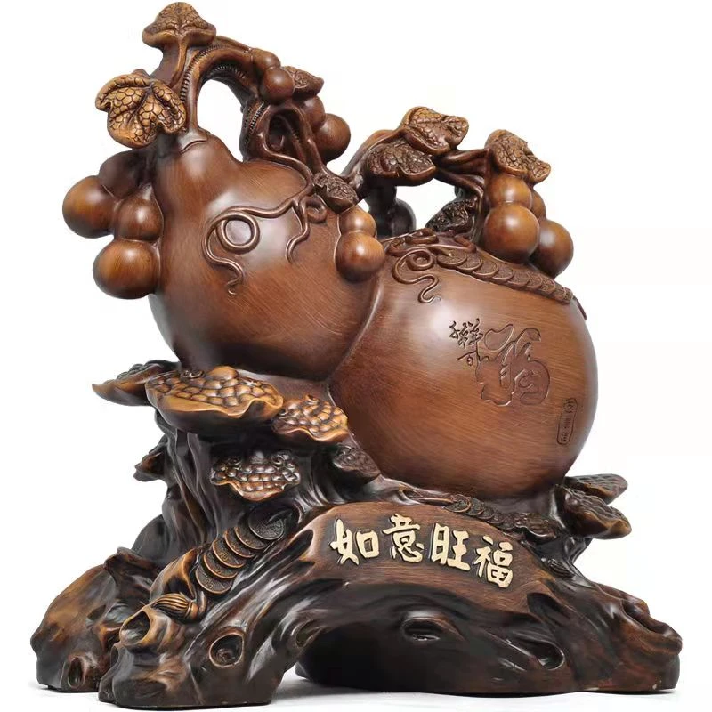 如意福禄葫芦客厅进门玄关电视柜酒柜家居饰品新房工艺品摆件直播