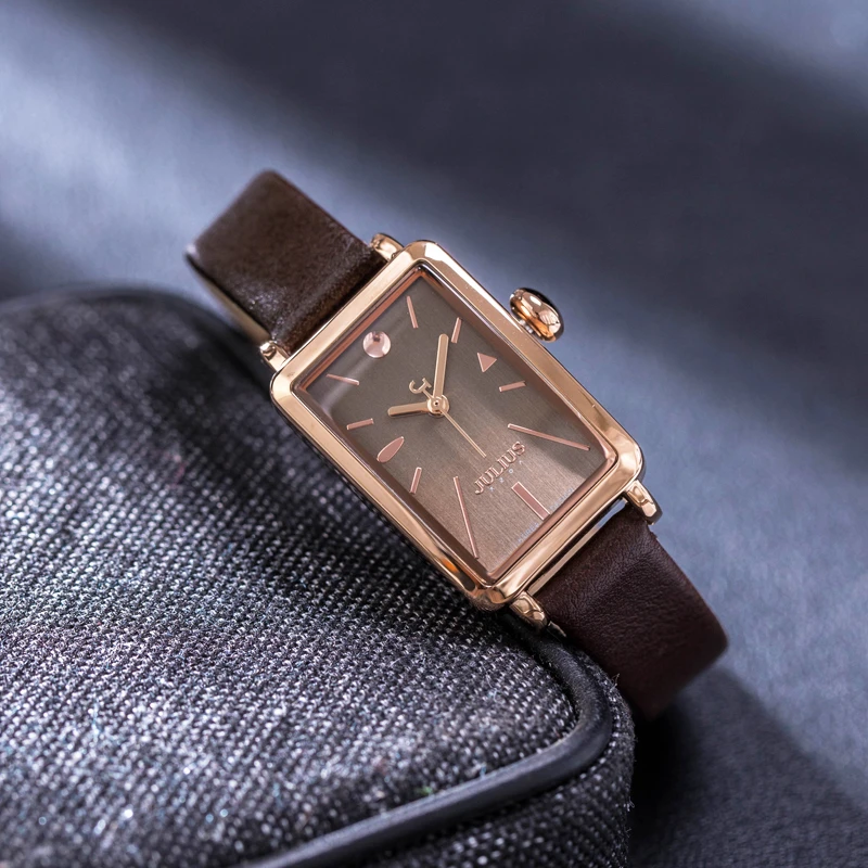 聚利时手表女皮带气质石英表轻奢小众小方表新款学生女士表941
