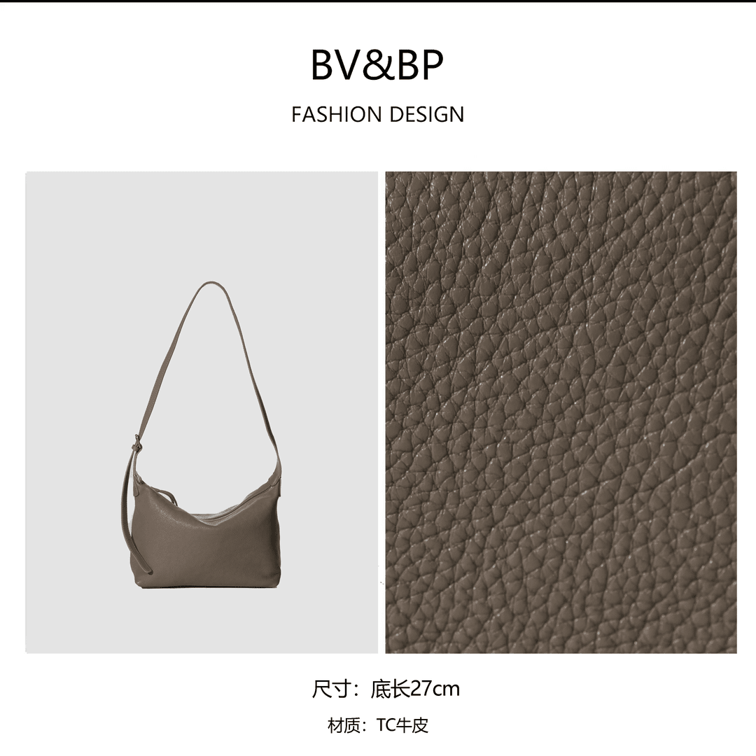 2024新款轻奢复古单肩包百搭经典斜挎腋下女包BV23170烟灰