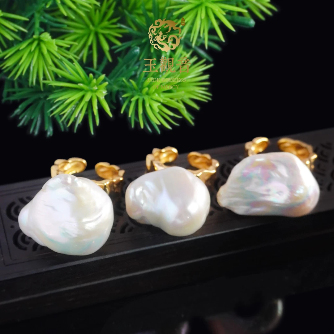 许掌柜｜天然淡水珍珠S925银镶嵌精致经典气质单个多样性随机发货