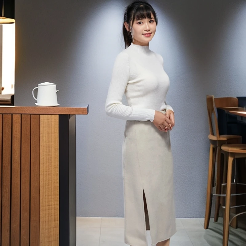 231112亨利贝特百分百纯羊毛针织衫时尚简约精品美丽诺女式秋冬款