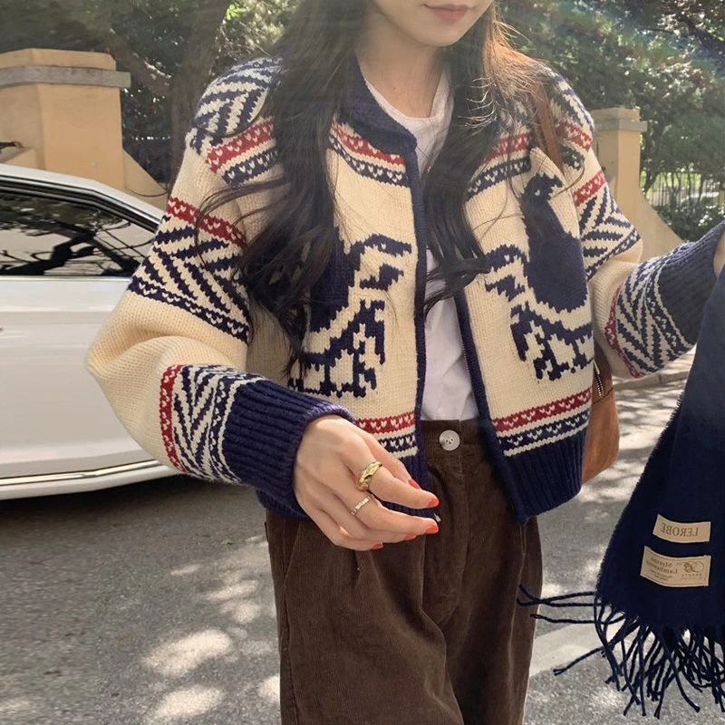 短款小个子长袖针织开衫