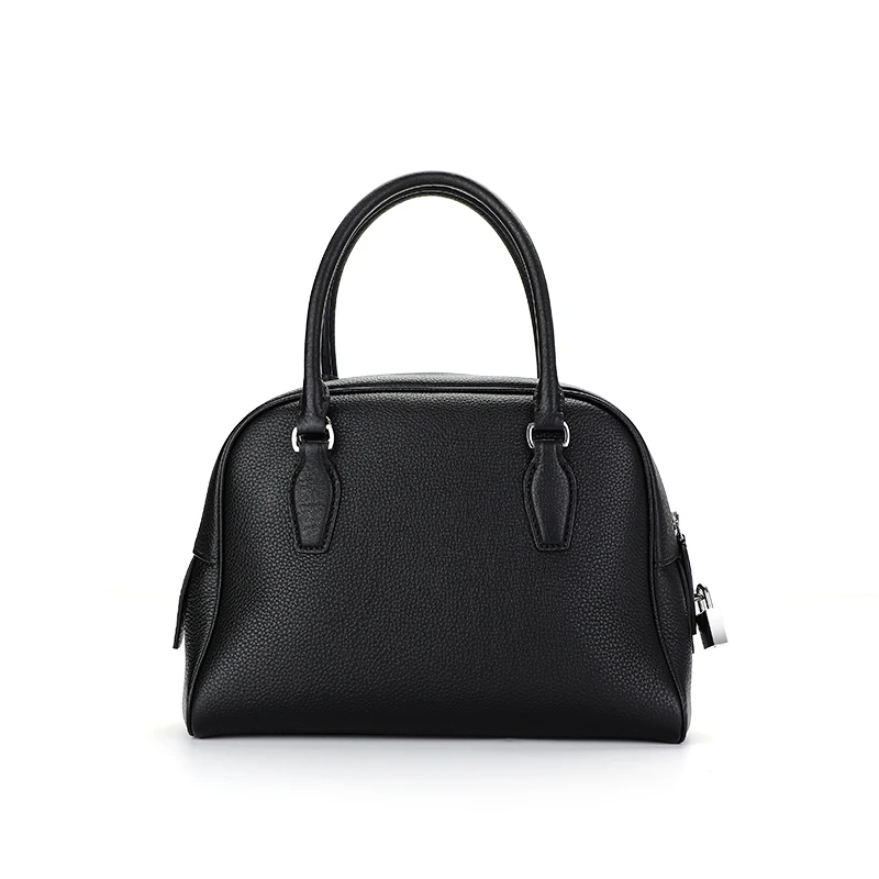 女士时尚休闲简约真皮头层牛皮保龄球包9663 9668 9621