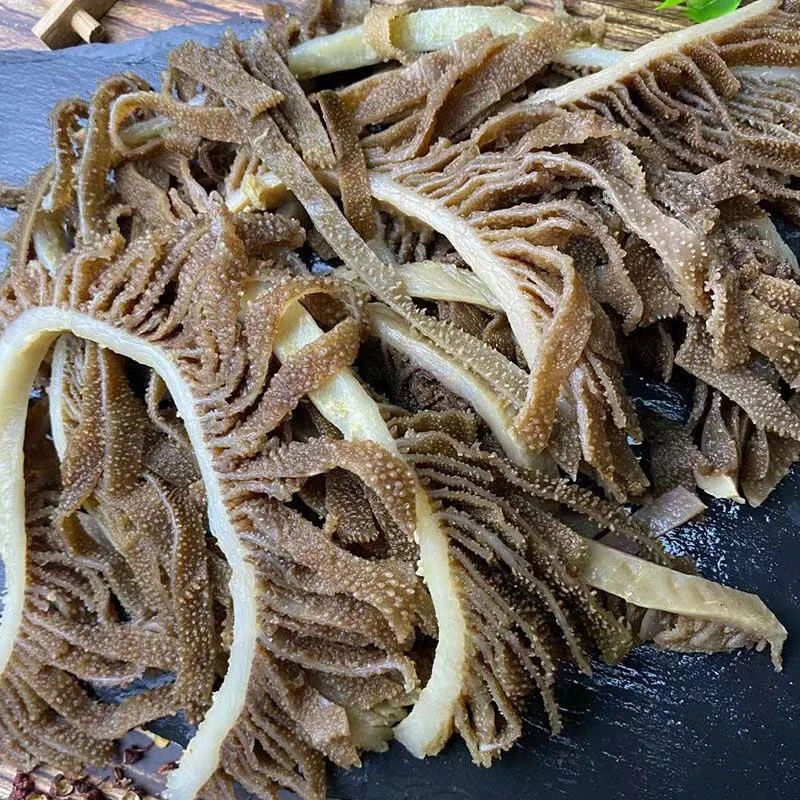 鲜黑毛肚丝500克