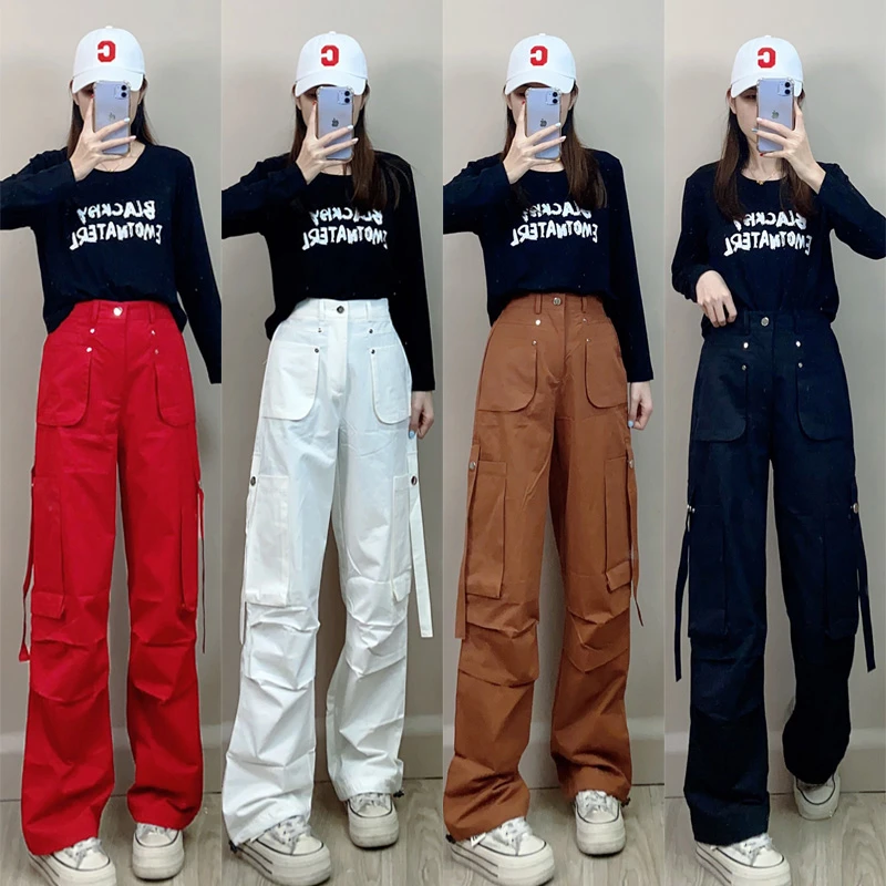 【春秋季新品】时尚工装裤水洗棉工装裤广场舞曳步舞服舞蹈服工装裤