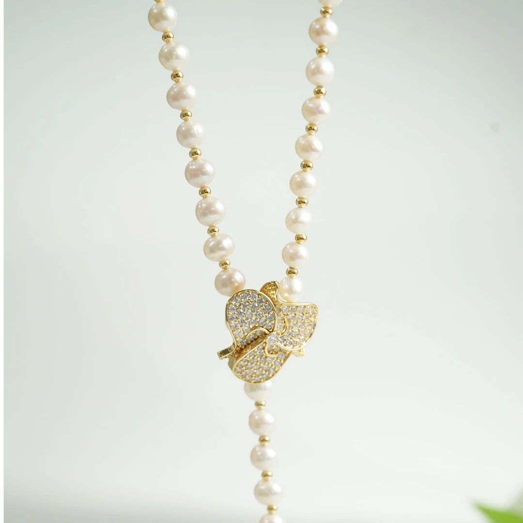 Gloire/古名【乐乐】淡水无核珍珠冬季新品毛衣链7-8mm-Z1548