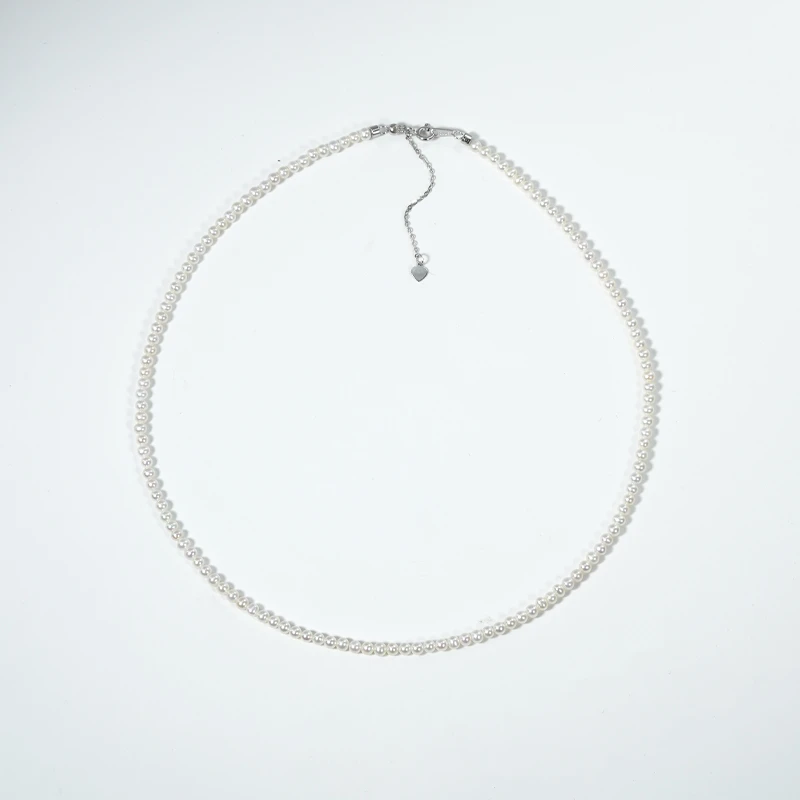 Gloire/古名【双双】S925小米珠极光淡水珍珠项链3-4mm-Z1473/Z1502