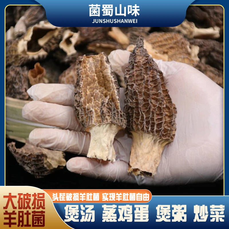 微瑕羊肚菌250克装 直播间看破损程度 在意品相勿拍 营养不打折