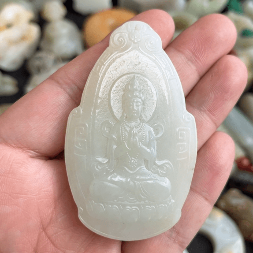 【闪购商品】和田玉（糖玉）颈饰未镶嵌溪*