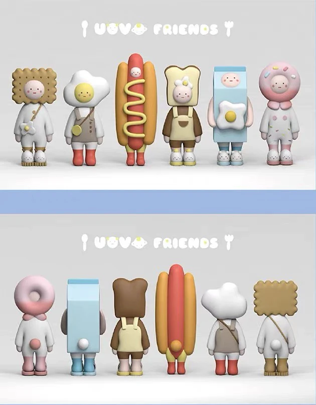 【拆盒】现货UOVO FRIENDS食物盲盒食玩潮玩手办摆件