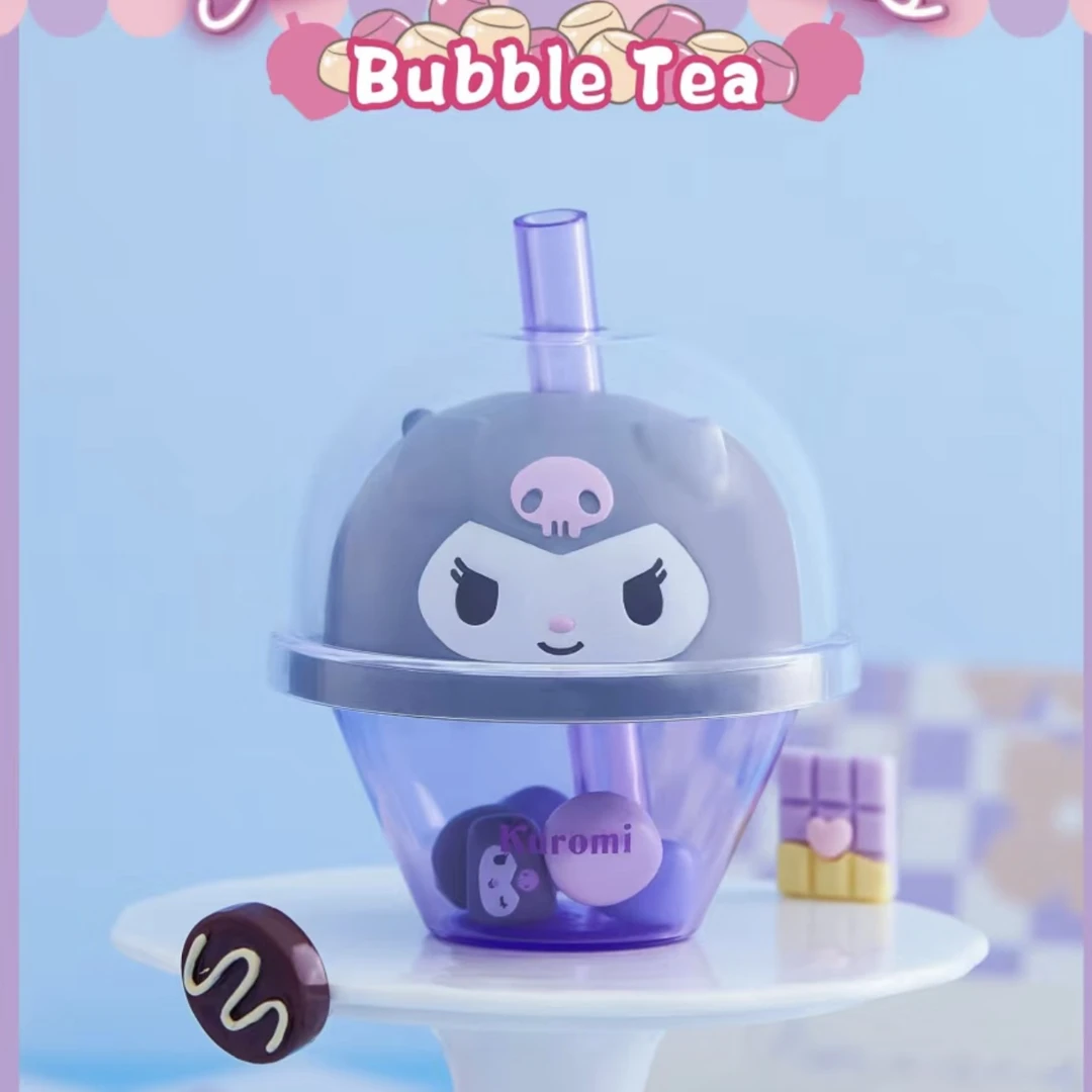 正版三丽鸥芋圆奶茶杯子盲盒可爱摆件凯蒂库洛米帕恰狗女生日礼物