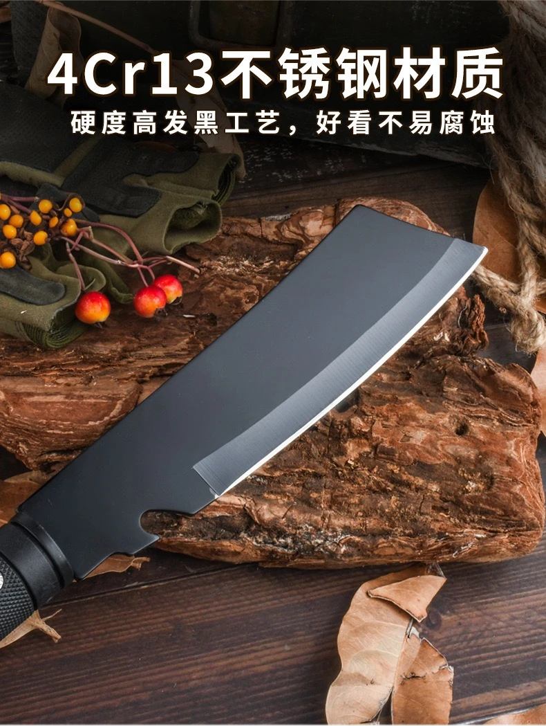 立始龙年新款多功能户外两用刀锻打刀砍切刀阳江刀具家用锋利长款