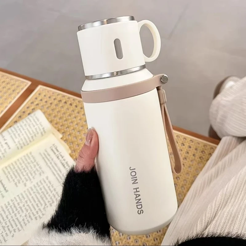 新款简约家用保温杯不锈钢女士高颜值2025新款上学专用泡茶水杯子