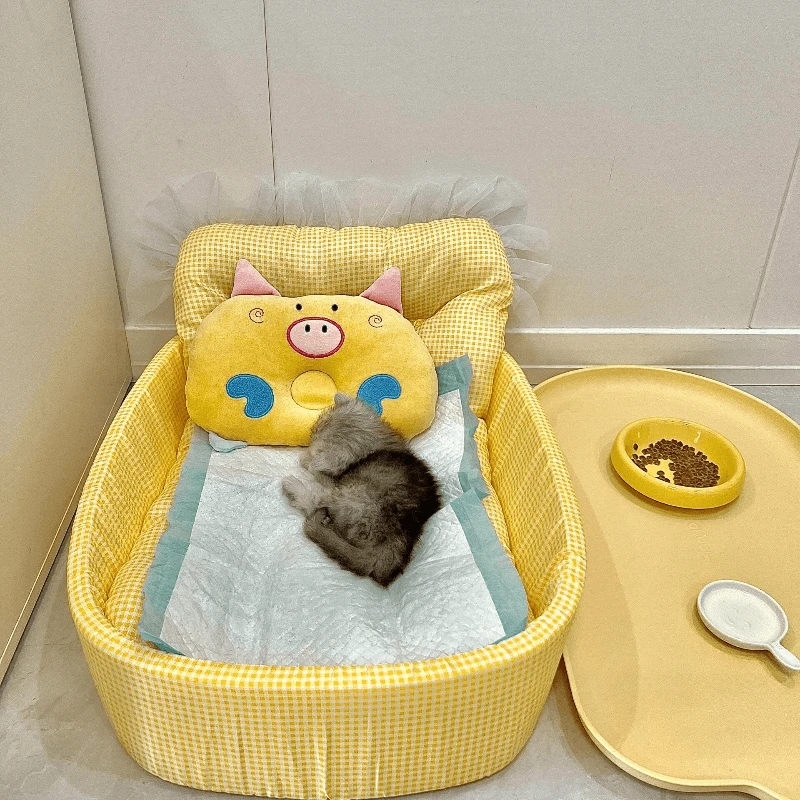 可拆洗四季通用加厚猫咪柔软公主床冬季保暖猫屋宠物用品猫窝狗窝
