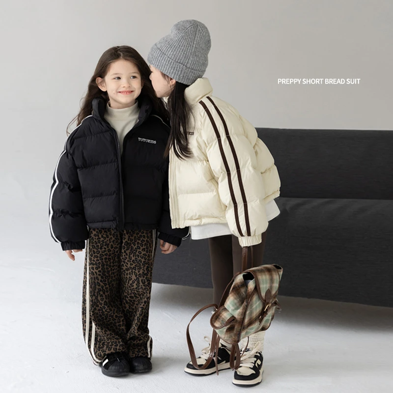 儿童棉外套女童2024冬款面包服休闲立领保暖棉服男童棉袄ADR1231