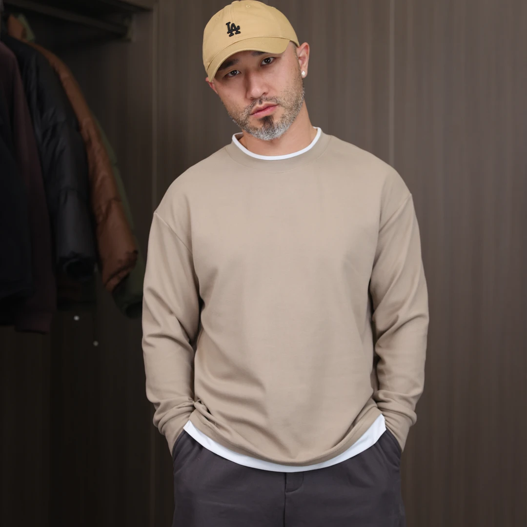 户外加绒百搭套头男装圆领休闲长袖保暖卫衣冬季纯色打底衫男2982