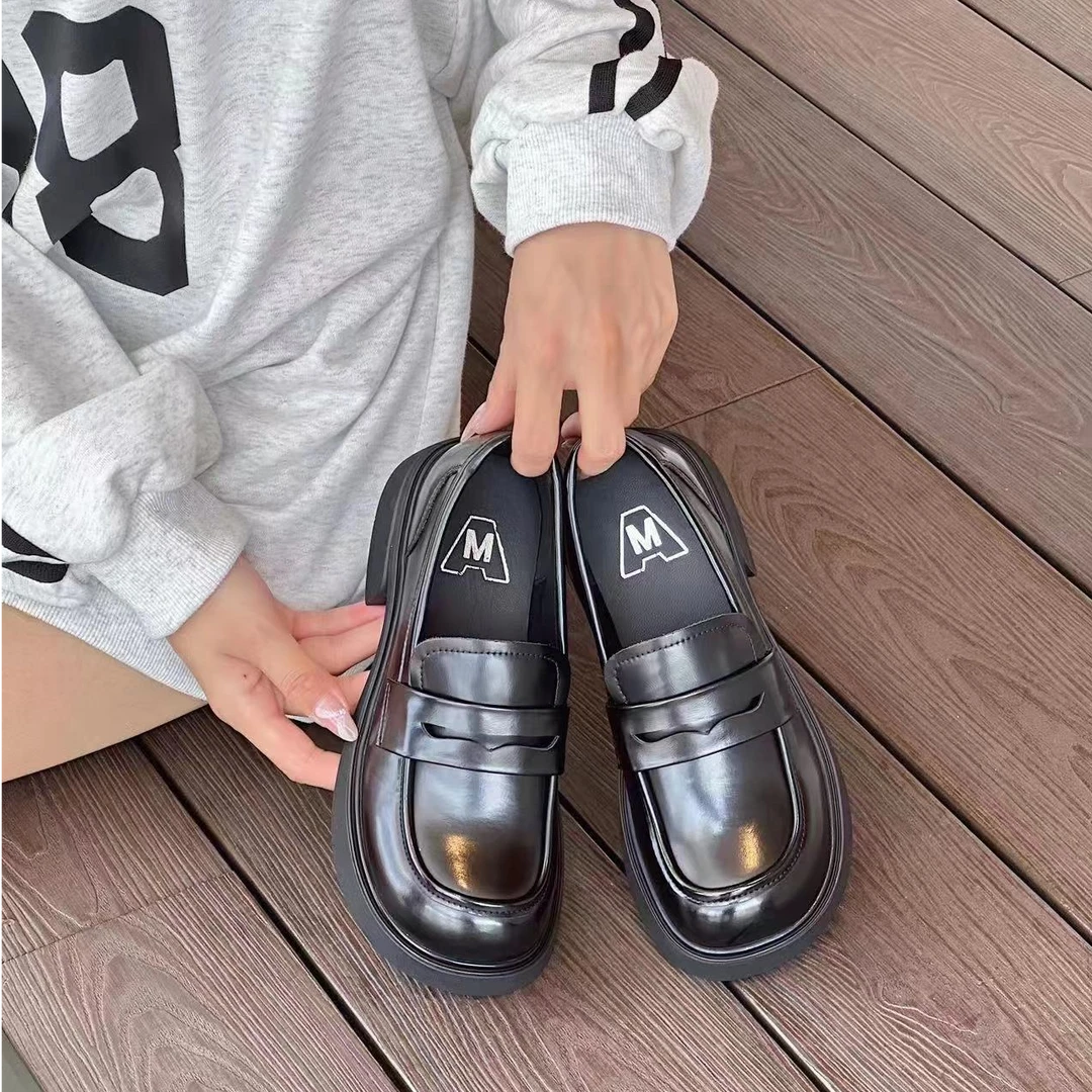 新款百搭舒适款女士韩版乐福鞋9155