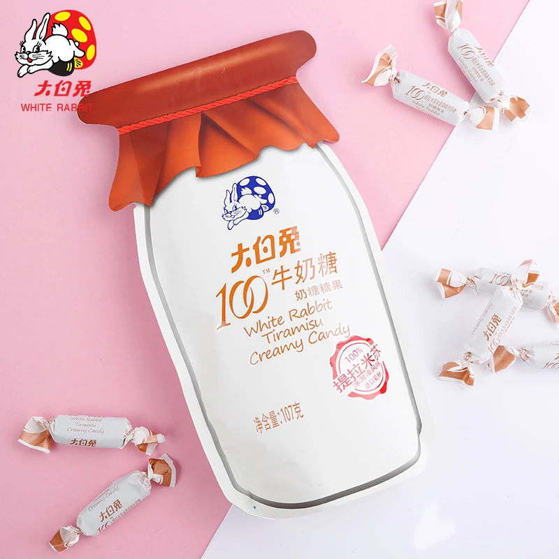 大白兔100冰淇淋牛奶糖 黑糖提拉米苏冰淇淋风味107g风味奶糖糖果