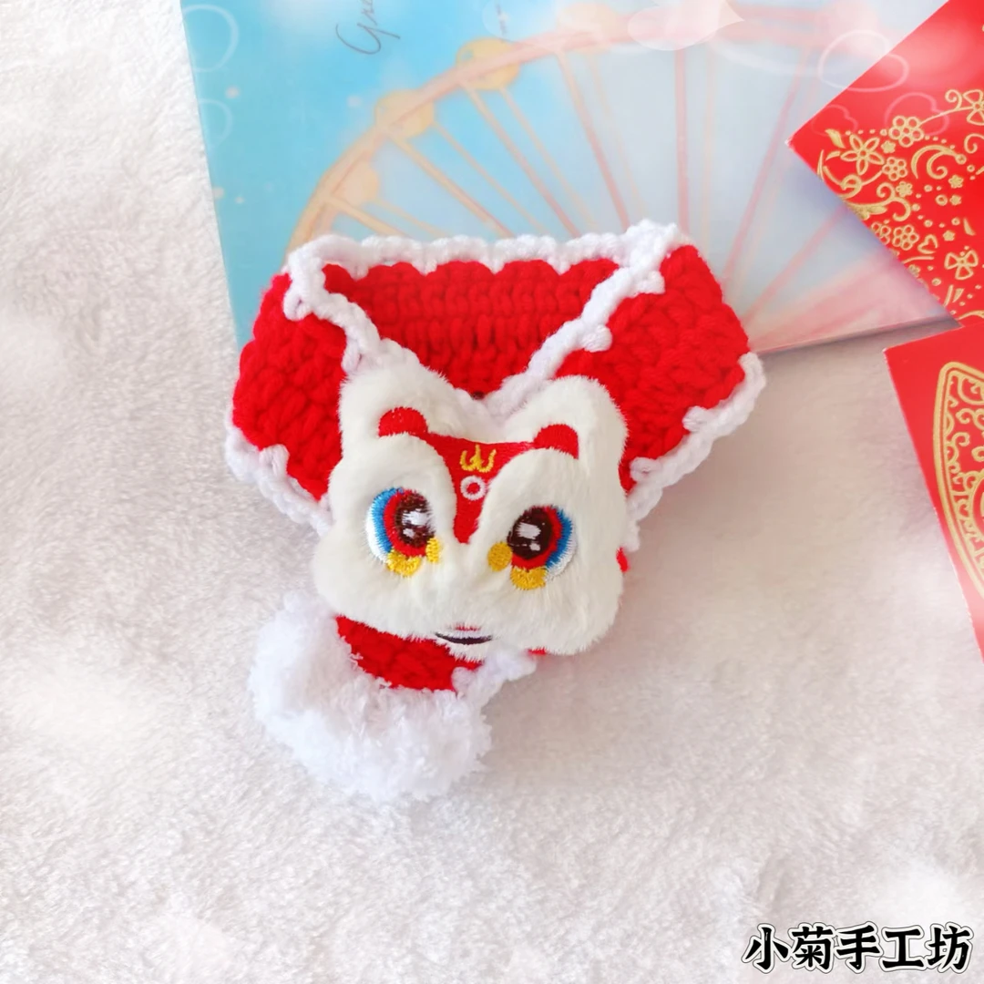 猫咪围脖狗狗新年项圈宠物针织围巾纯手工毛线编织脖圈猫猫项圈