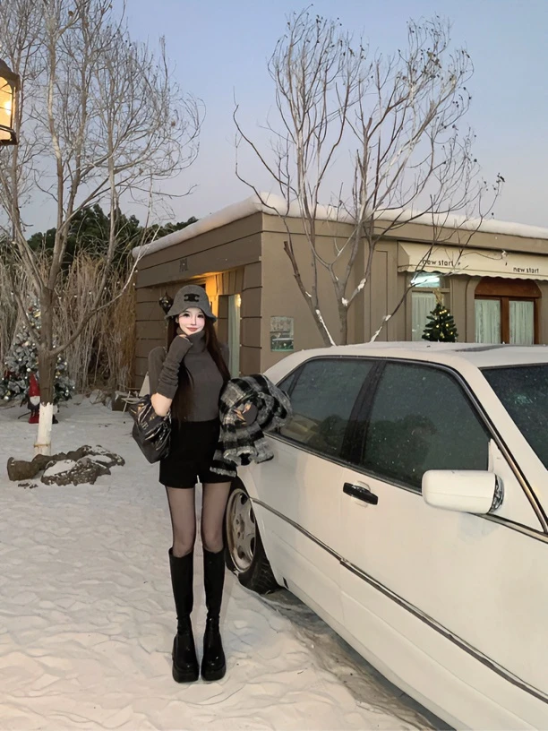 TUTU【神明少女】冬季保暖修身显瘦针织马海毛袖套围脖三件套#DT620