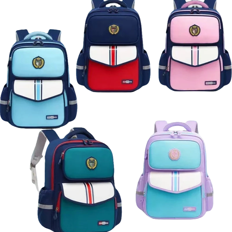 新疆专卖减负双肩英伦学生书包1-6年级潮流时尚透气双肩背