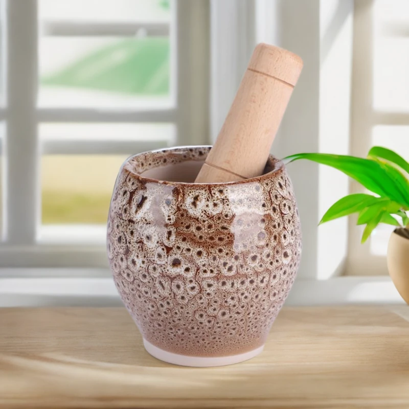 家用陶瓷蒜臼子老式传统捣蒜器陶瓷捣蒜罐蒜缸砸蒜罐捣蒜泥神器