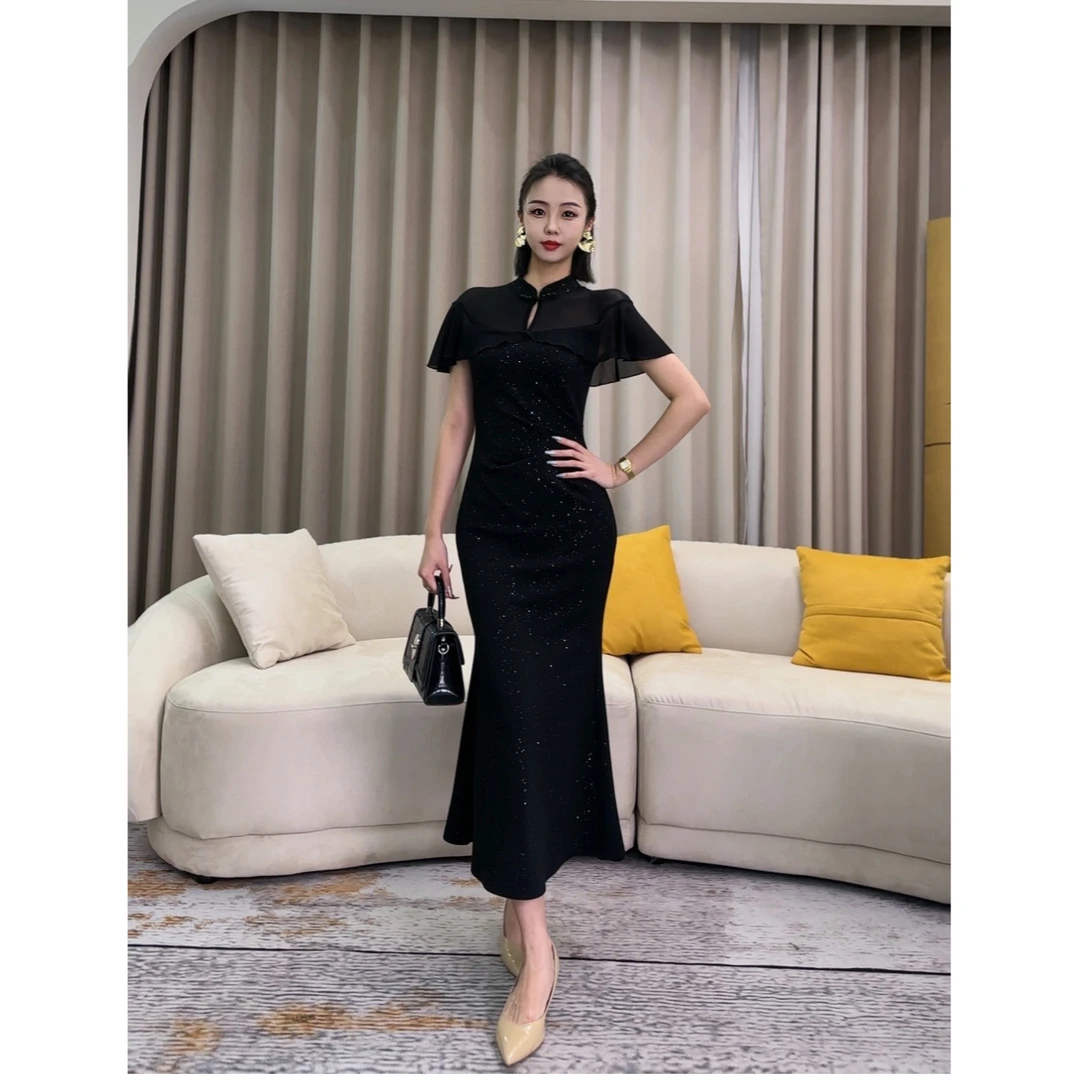 西西推荐【】夏款新中式中国风时尚修身优雅气质旗袍XXWY400086