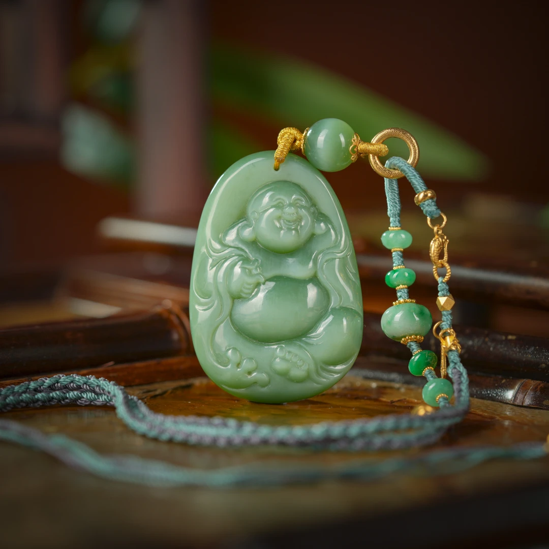 知稚·和田玉老矿冰猫18K金典藏级吊坠AD0462约36*53*13mm