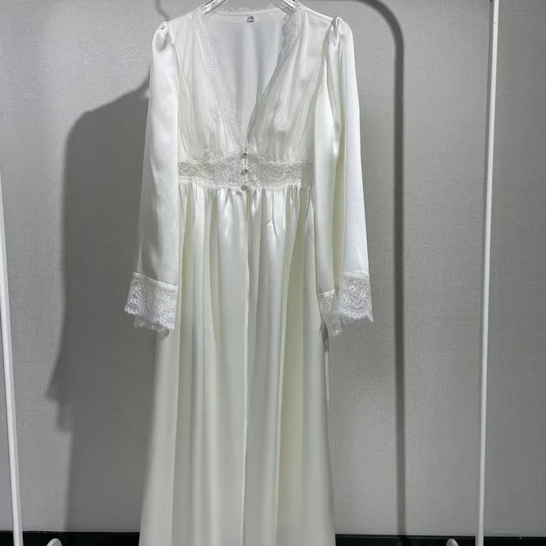 【老板娘自播】法式重磅100%6A桑蚕丝睡袍