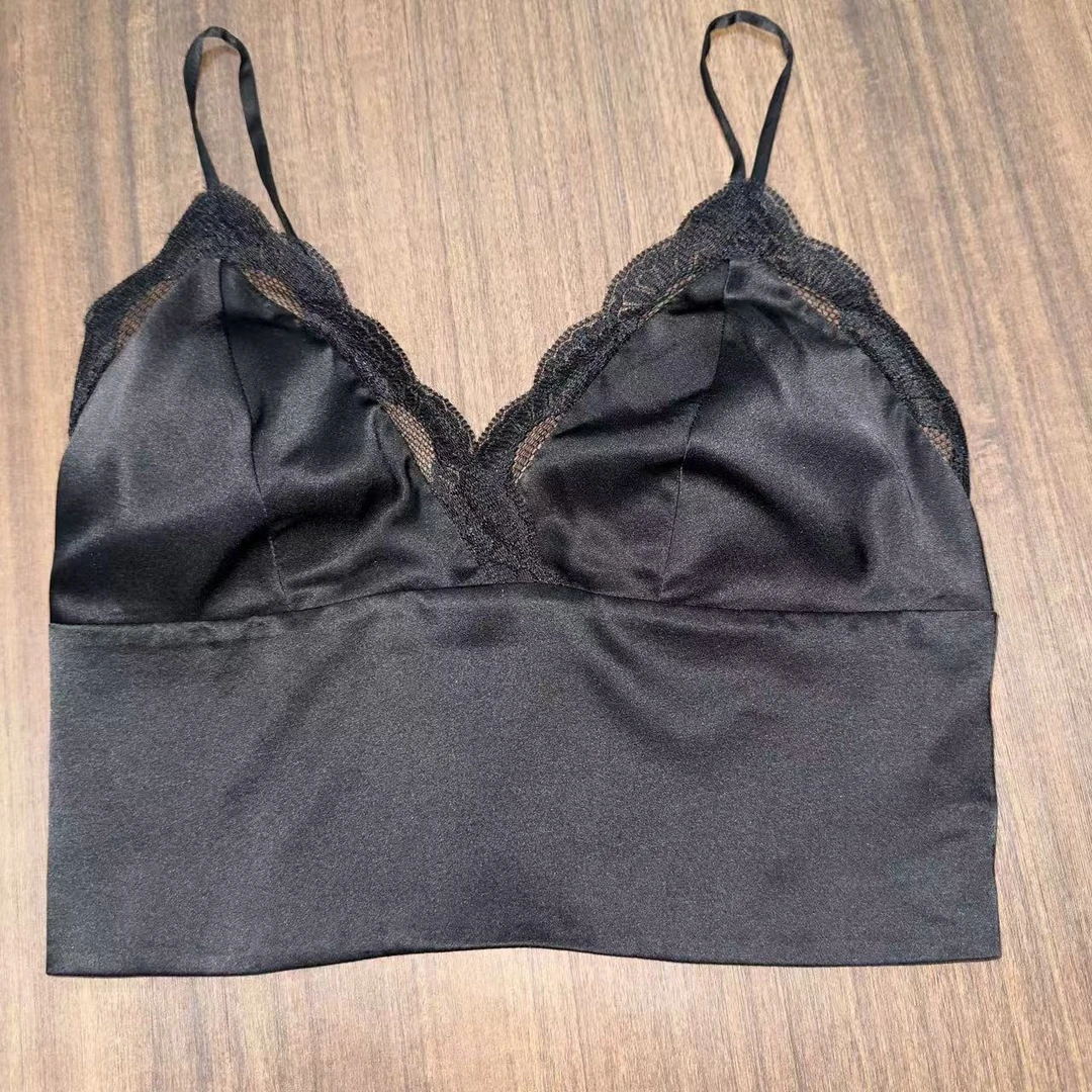 【日月禾 】【单吊带】高档桑蚕丝性感桑蚕丝100%吊带美背D2295