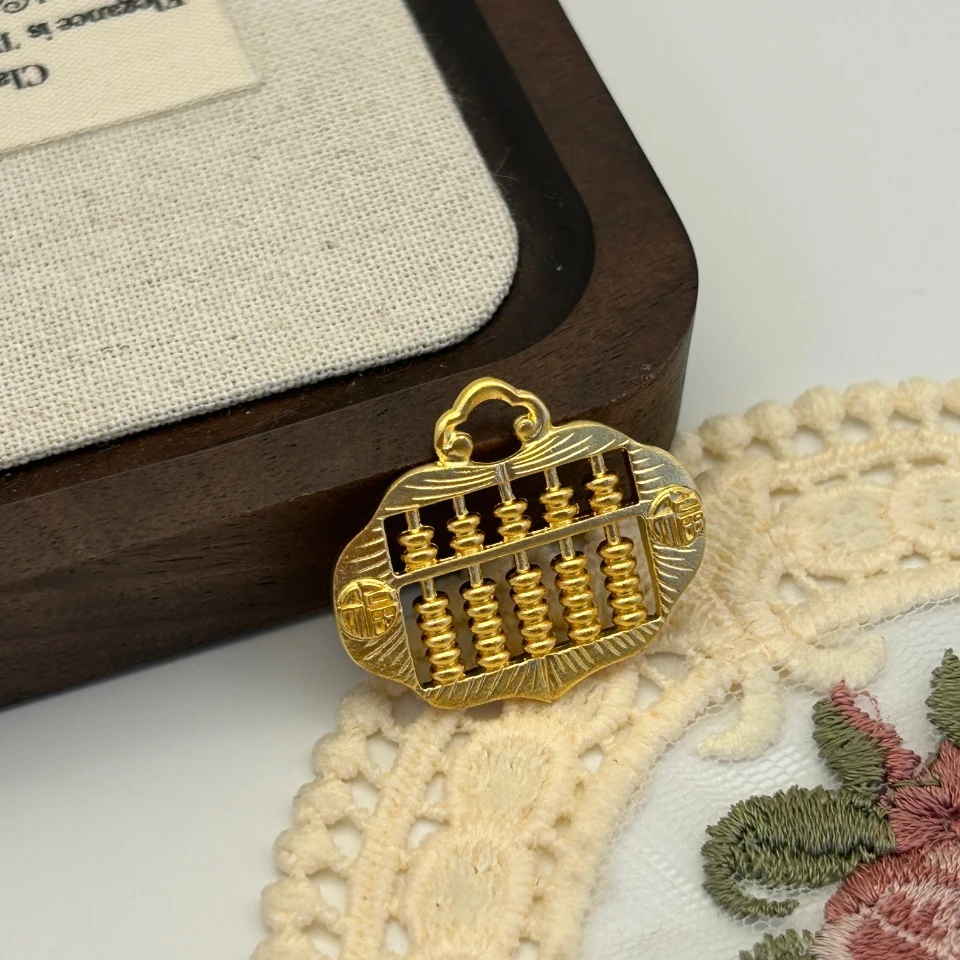 吊坠足银 足银吊坠 小算盘吊坠 包银时尚复古精美挂坠