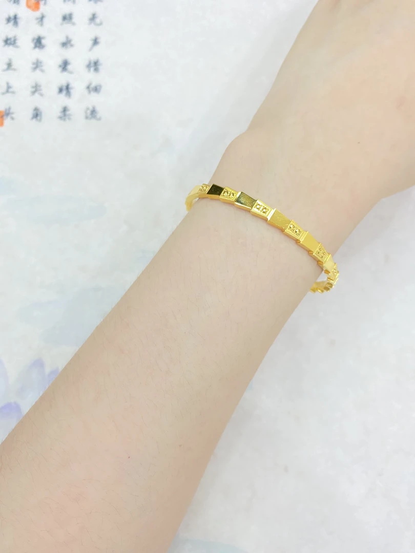 足银手镯 足银手镯  几何蛇骨手镯  包银时尚亮面精美