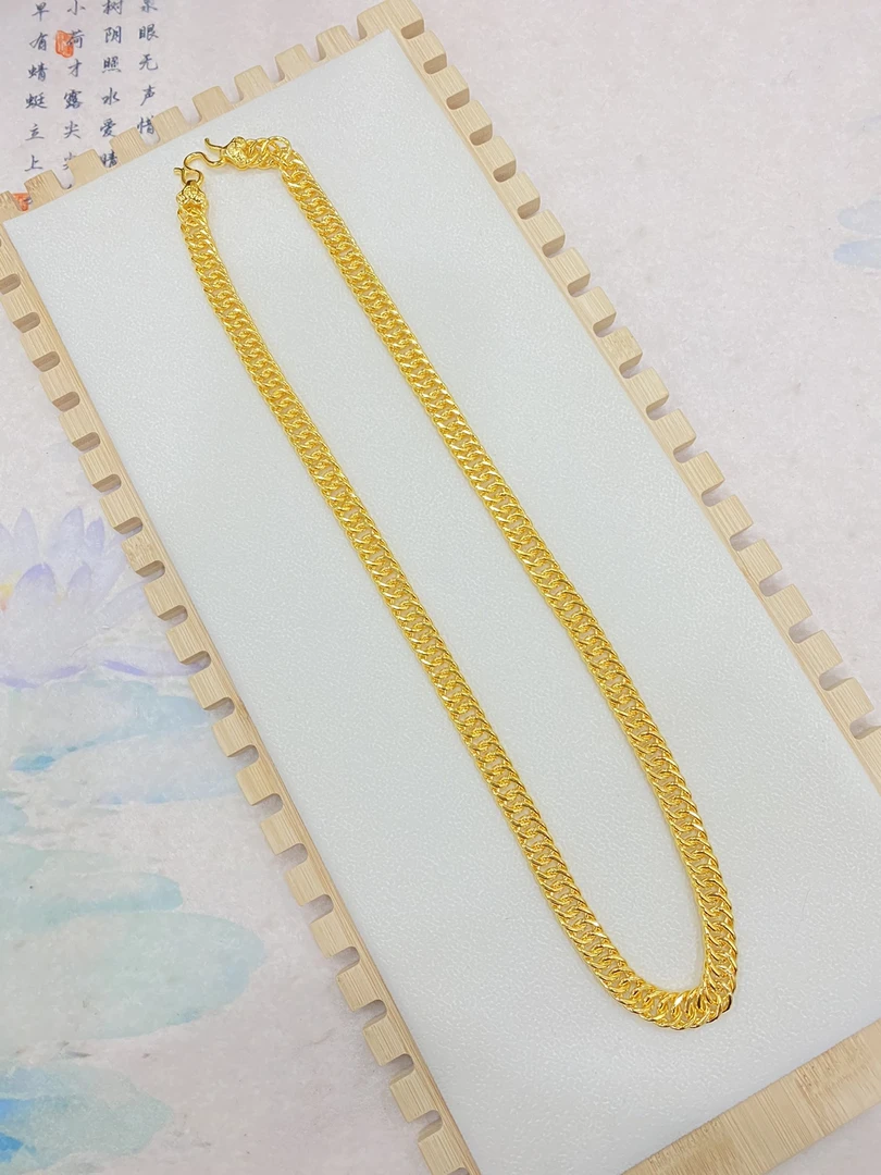 合金项链 马鞭链项链 时尚气质 足银嘻哈百搭街拍款