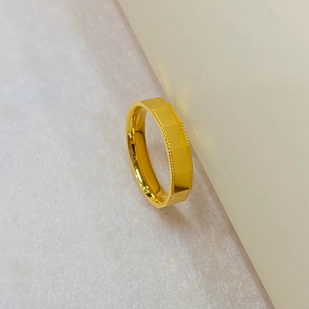 足银戒指 足银戒指 切面戒指 包银时尚精美百搭简约气质轻奢