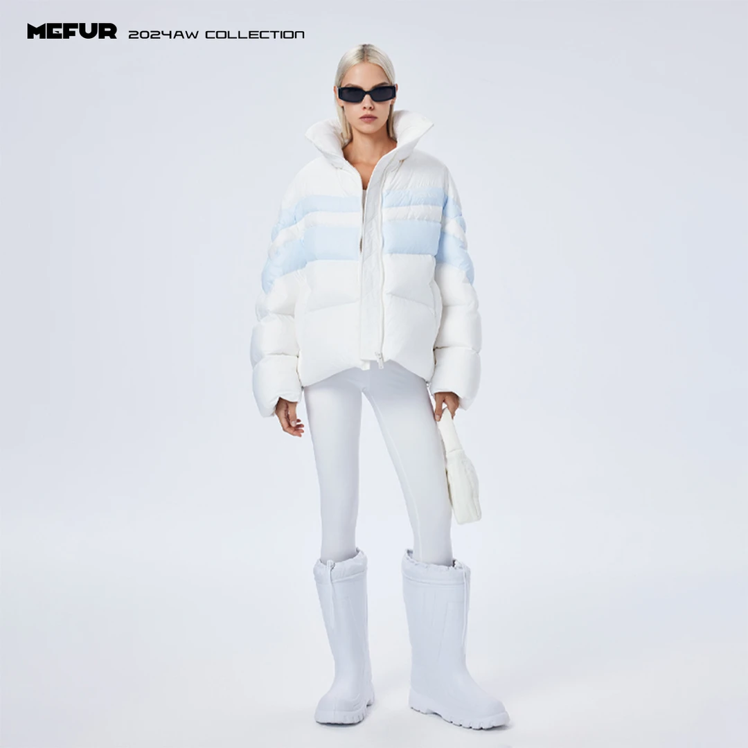 MEFUR云朵零压羽绒服男女同款中长款23冬季新款立领高密无胆防绒