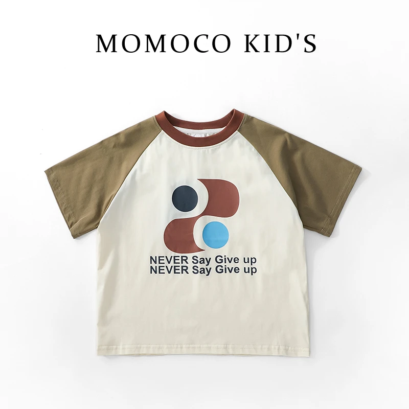 MOMOCO/玛米玛卡儿童休闲时尚宽松夏季潮百搭韩版短袖76230235066