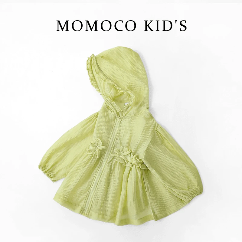 MOMOCO夏季2024女童纯色轻盈连帽空调衣皮肤衣75630111006
