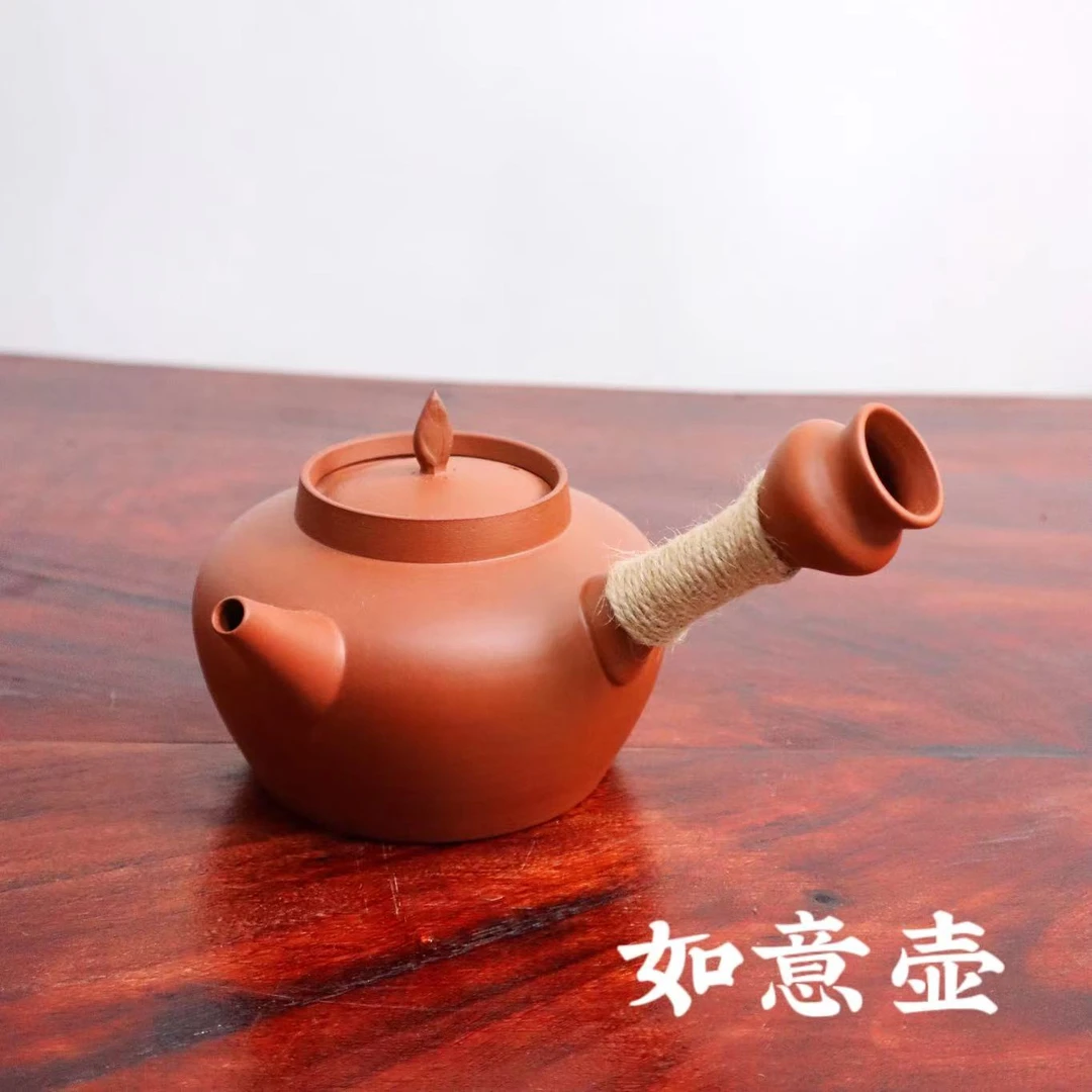 煮茶壶原矿红泥砂铫壶跳盖卡盖电碳两用烧水煮茶壶