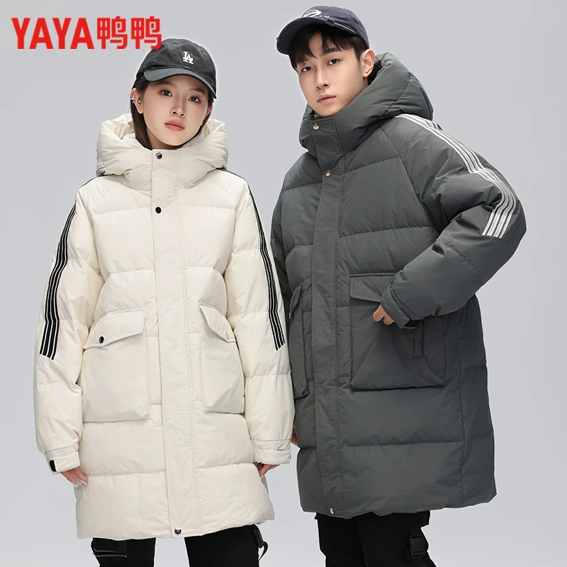 鸭鸭情侣羽绒女爆款2024年新款中长款运动时尚冬季YE3B01788L8