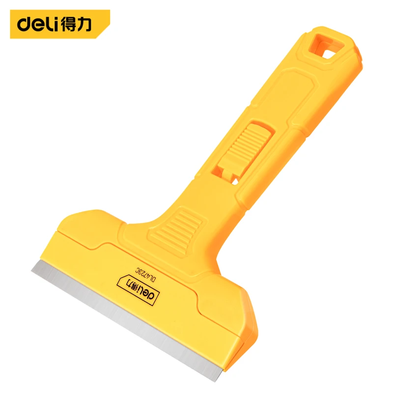 得力重型铲刀架瓷砖刮墙神器清洁家用铝合金加厚型美缝玻璃刮刀