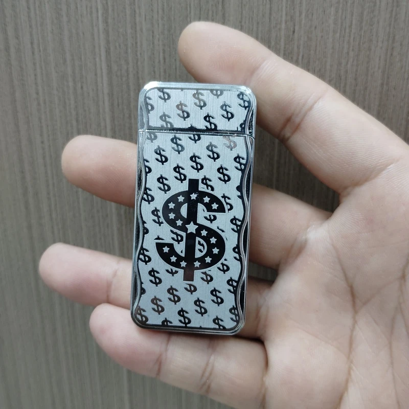 打火机窄版双面银色双色窄机防风