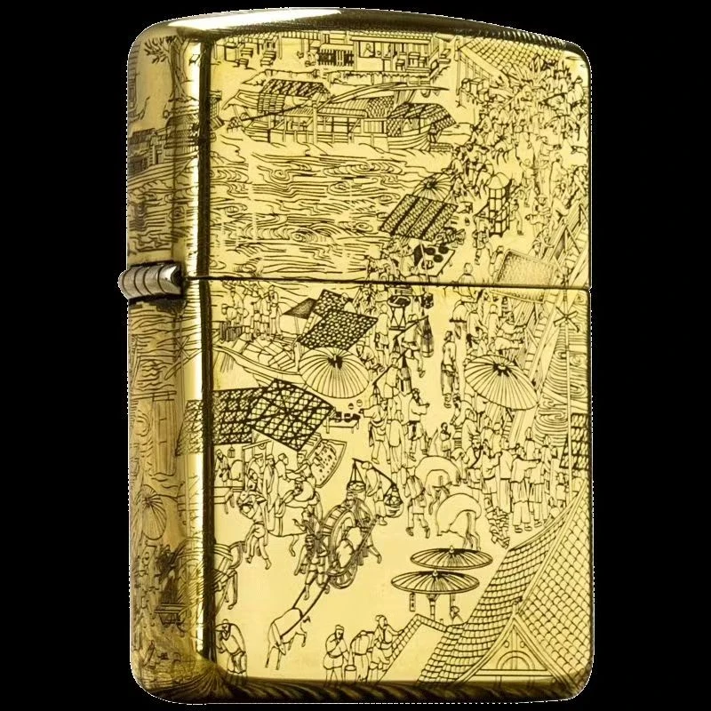 ZORRO清明上河图煤油砂轮打火机